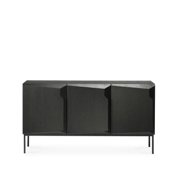 Ethnicraft Stairs Sideboard 3-türig Schwarz gebeizte Eiche 150x80x46 cm
