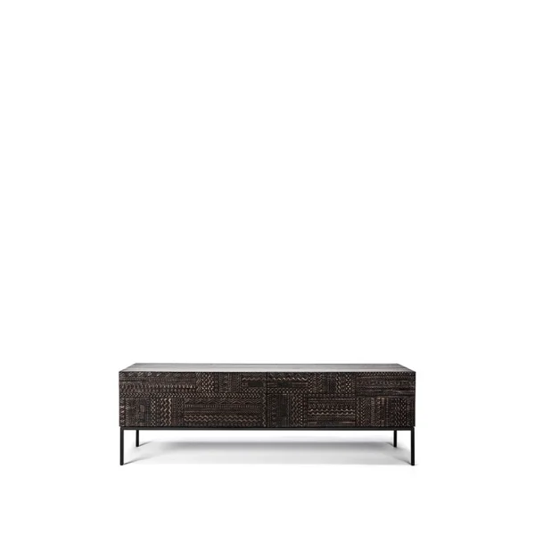 Ethnicraft Tabwa Fernsehbank Schwarz teak 51x160 cm