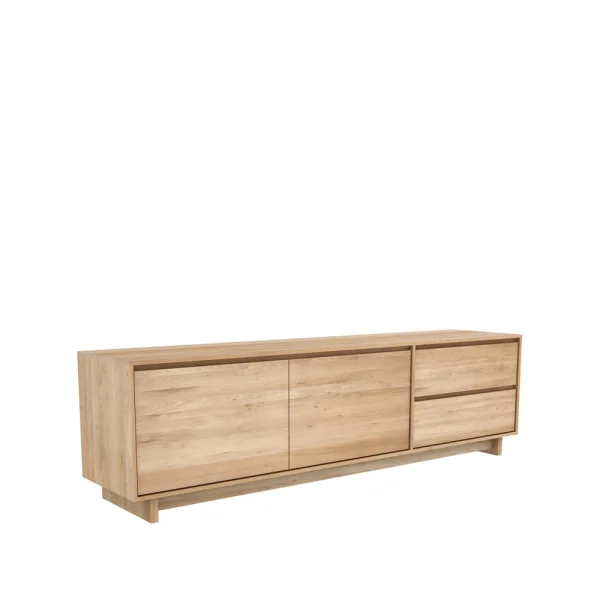 Ethnicraft Wave  Fernsehbank 60x210 cm Hartholz geölte Eiche