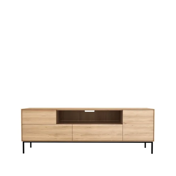 Ethnicraft Whitebird Fernsehbank 180 cm Oak Wax Oil-Black metal