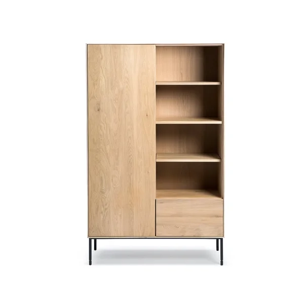 Ethnicraft Whitebird Schrank Wachsgeölte Eiche-Schwarzer Metall