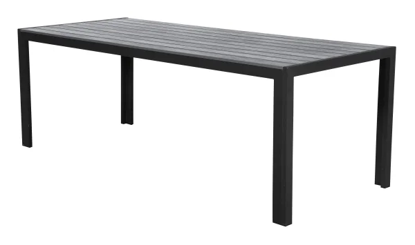 Fall Gartentisch, 205 cm schwarz/grau.