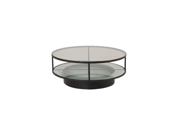Falsterbo Couchtisch mit Ablage Ø100 cm Glas.