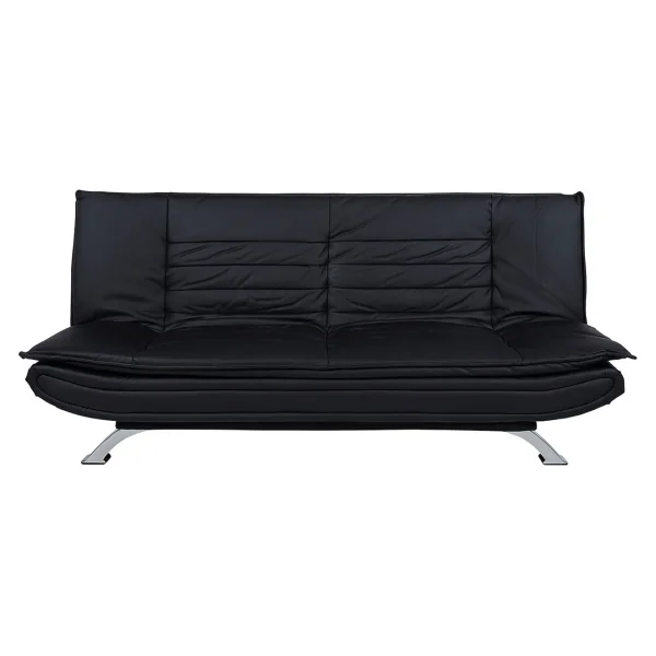 Fanny Schlafsofa in Kunstleder schwarz.