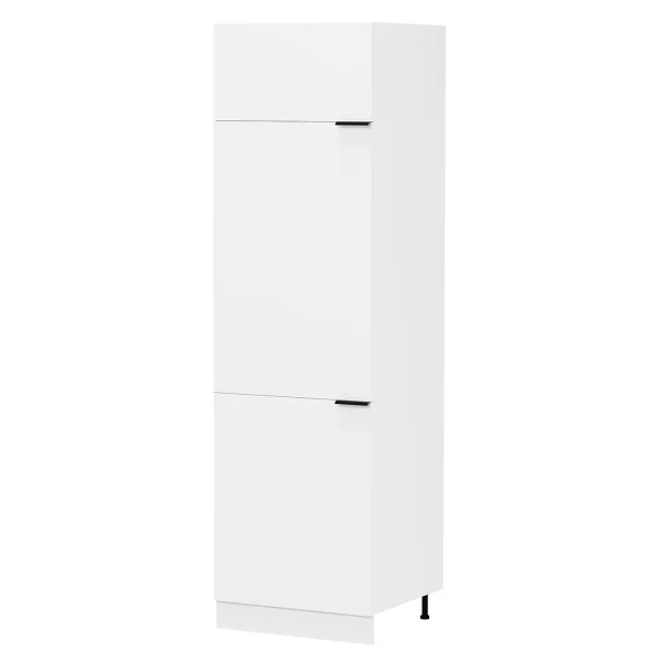 Fasola Küchenhochschrank 60 cm 3 Türen weiß.