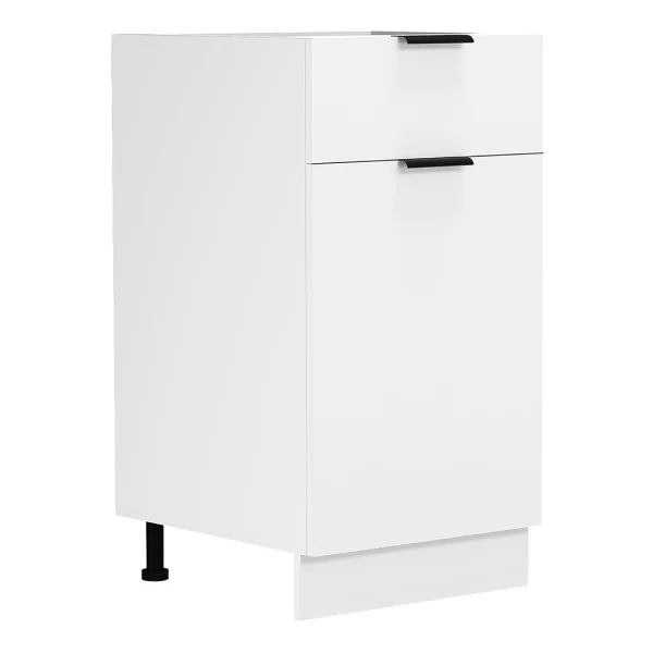 Fasola Küchenunterschrank 40 cm 1 Tür, 1 Schublade weiß.