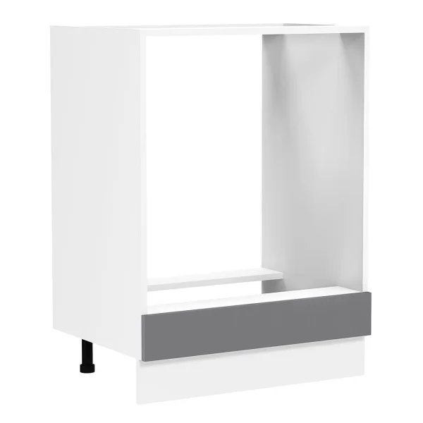 Fasola Küchenunterschrank für Herd 60 cm anthrazit grau, weiß.