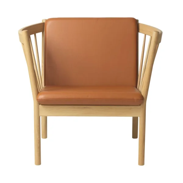 FDB Møbler J146 Sessel Oak nature lacquered-cognac leather