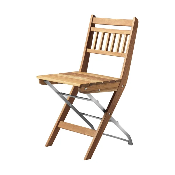 FDB Møbler M23 Lilleø Balkonstuhl Teak-rostfreier Stahl