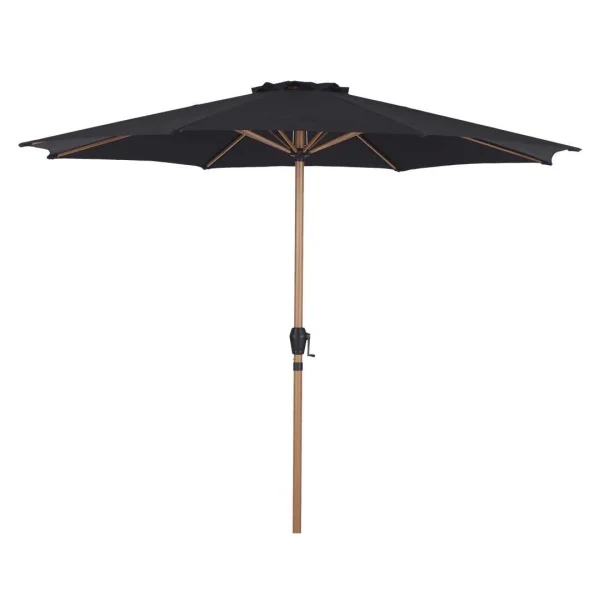 Felix Sonnenschirm Ø300cm schwarz,Teak.