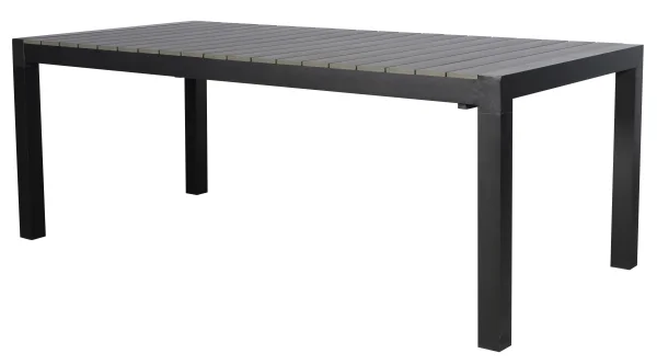 Ferl Gartentisch, inkl. 1 Zusatzplatte 205/275 cm schwarz/ grau.