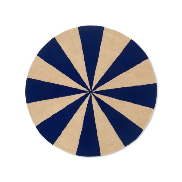ferm LIVING - Arch Tufted Teppich Large Bright Blue/Off-White