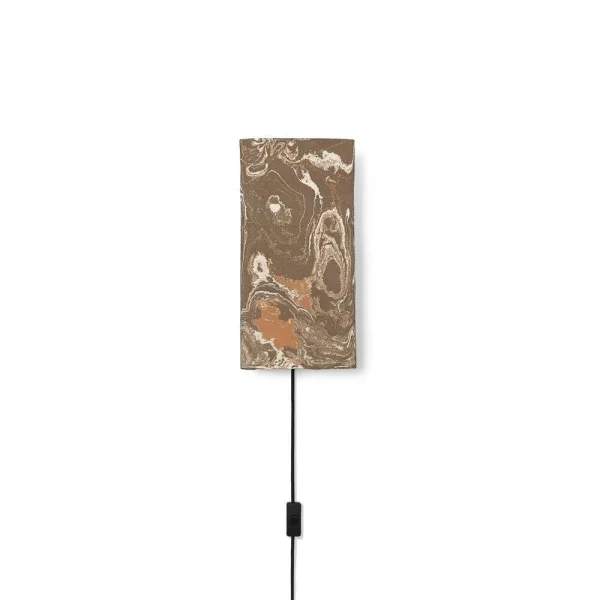 ferm LIVING - Argilla Wandleuchte Rectangular Marble Mocha