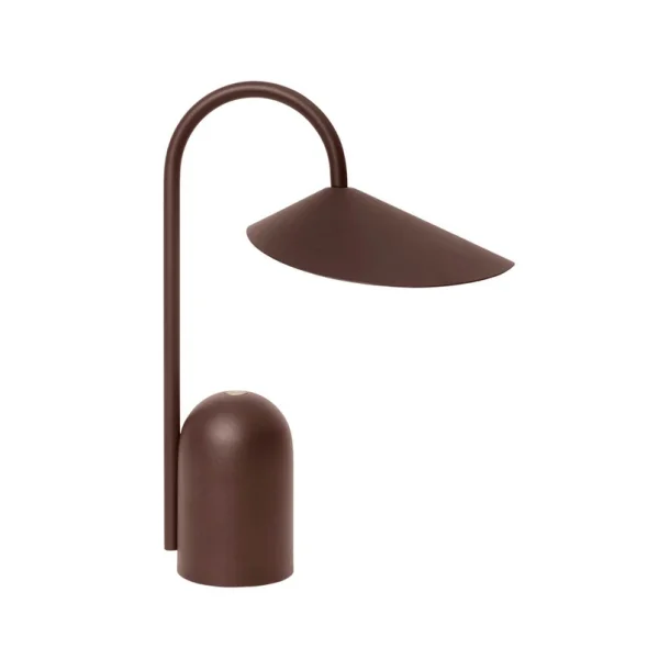 ferm LIVING - Arum Portable Tischleuchte, dunkelbraun, IP44