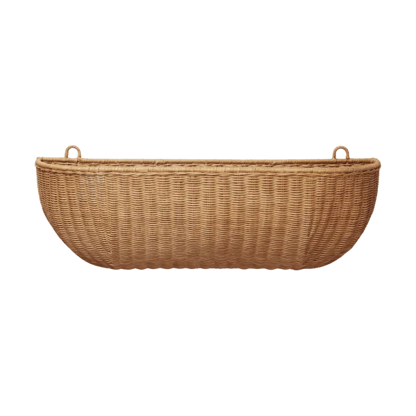Ferm Living Braided wall pocket Wandkorb 25x75 cm Natural