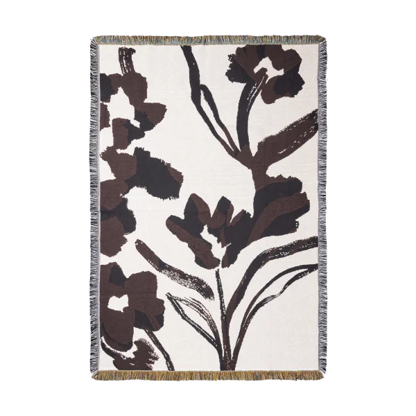 Ferm Living Cilla tapestry Wolldecke 120x170 cm Off-white-Dark grape