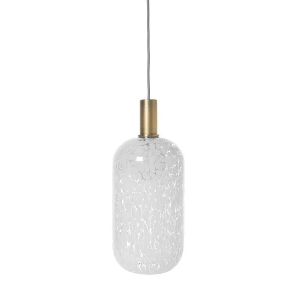 ferm LIVING - Collect Pendelleuchte Casca Tall Milk/Low Brass