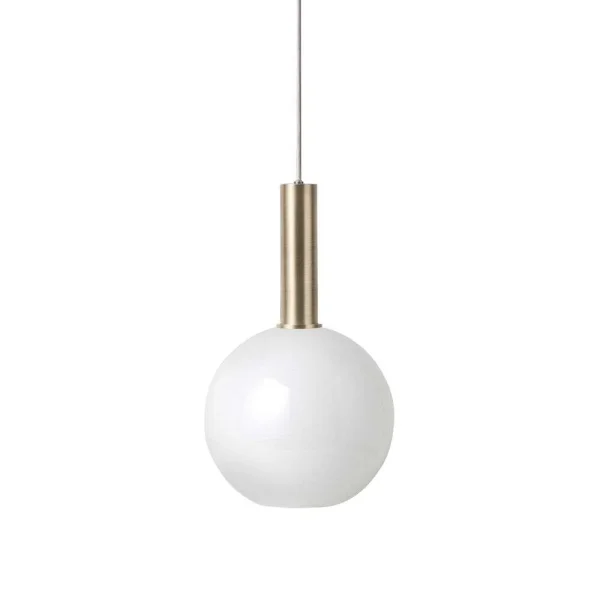 Ferm Living - Collect Pendelleuchte Opal Sphere High Brass