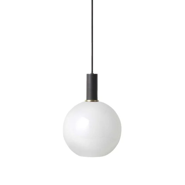 Ferm Living - Collect Pendelleuchte Opal Sphere Low Black