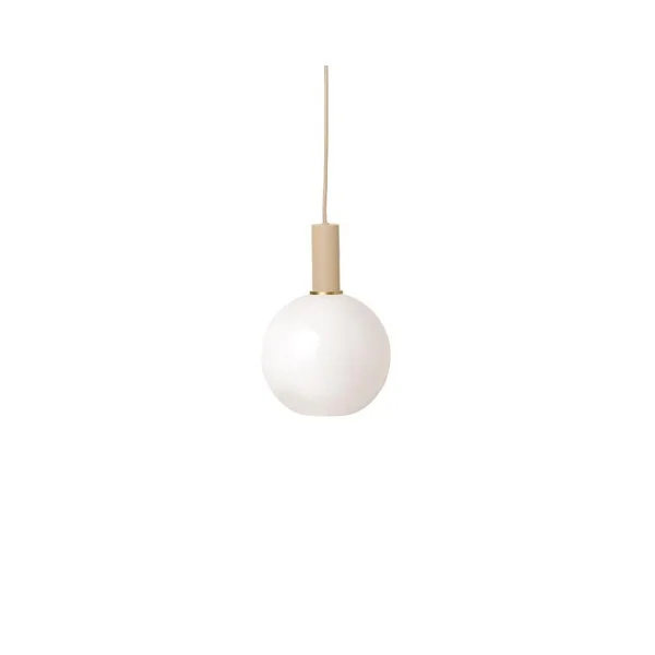 Ferm Living - Collect Pendelleuchte Opal Sphere Low Cashmere