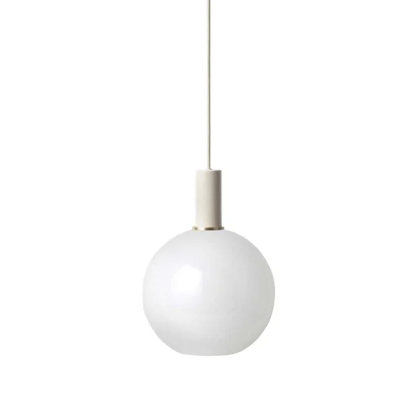 Ferm Living - Collect Pendelleuchte Opal Sphere Low Light Grey