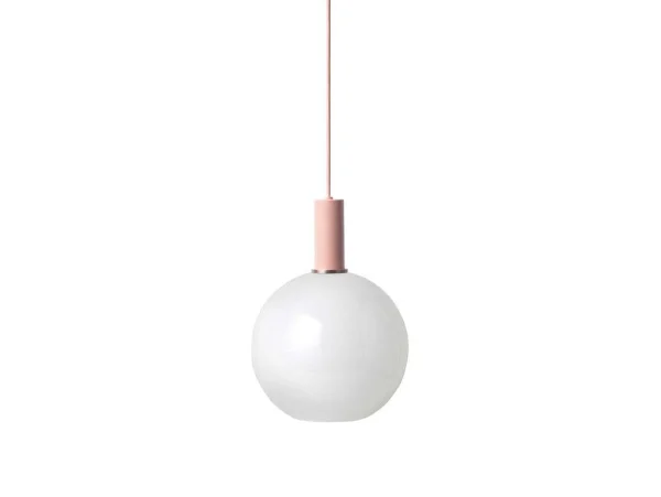 Ferm Living - Collect Pendelleuchte Opal Sphere Low Rose