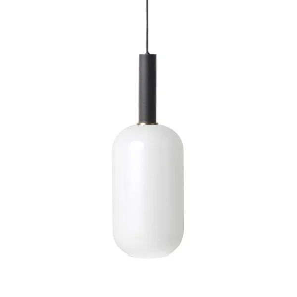 ferm LIVING - Collect Pendelleuchte Opal Tall High Black