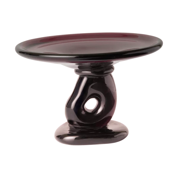 Ferm Living Damo Glas-Mittelstück Teller Ø21 cm Dark Grape