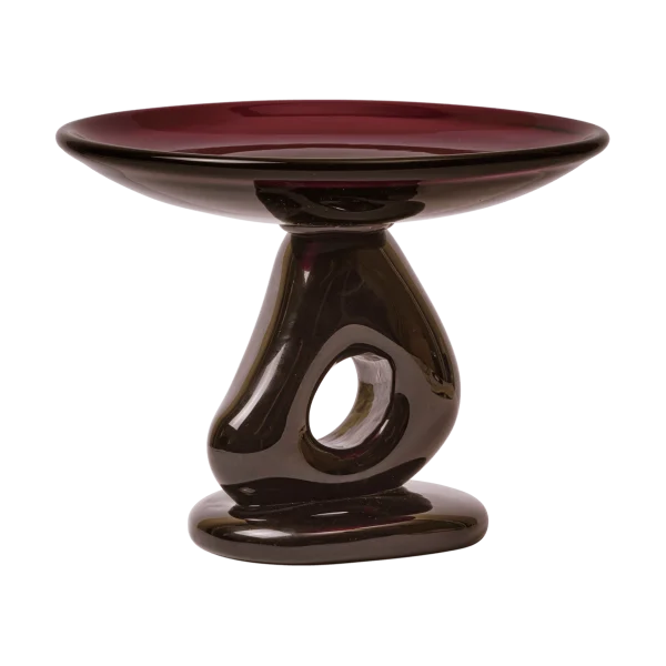 Ferm Living Damo Glass centerpiece Teller Ø30cm Dark grape