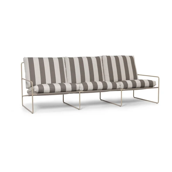Ferm Living Desert 3-Sitzer Sofa Cash stripe-chocolate