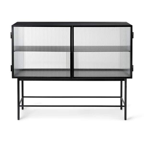 Ferm Living Haze sideboard Black-welliges Glas