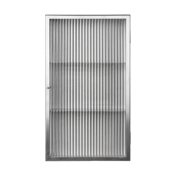 Ferm Living Haze Wandschrank Reeded glass - stainless steel