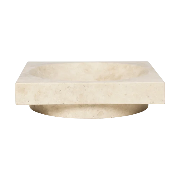 Ferm Living Hew Dekorationsschale niedrig Travertine