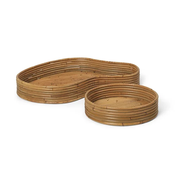 Ferm Living Isola Tabletts 2 Teile Natural Stained