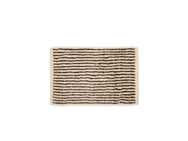 ferm LIVING - Kami Knotted Teppich 80x120 Off-White/Coffee