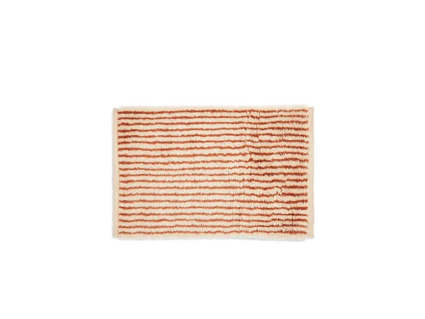 ferm LIVING - Kami Knotted Teppich 80x120 Off-White/Rot Braun