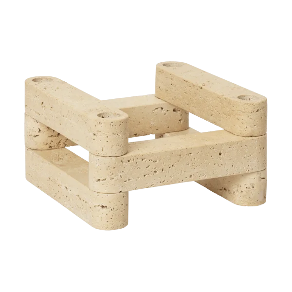 Ferm Living Newel modul Kerzenhalter Travertine