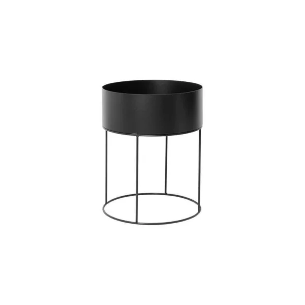 ferm LIVING - Plant Pflanzenkübel/Blumenkasten Black Round