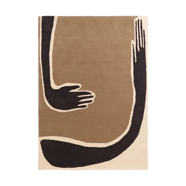 Ferm Living Pose Teppich Coffee-off white, 140x200 cm