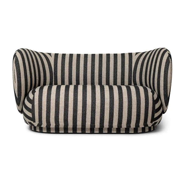 Ferm Living Rico 2-Sitzer Sofa Louisiana sand black