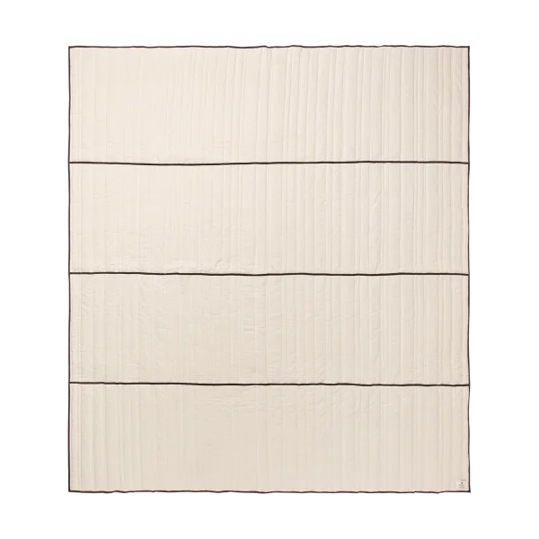 Ferm Living Vari gesteppte Tagesdecke Natural-dark chocolate, 260x230 cm