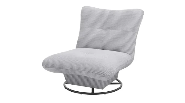 Fernsehsessel Cord grau mit Drehfunktion - MAO