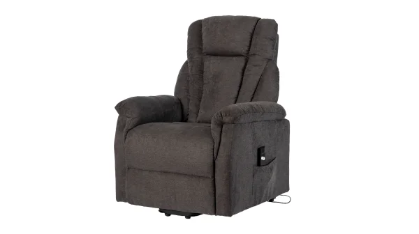 Fernsehsessel dunkelgrau mit Motor und Aufstehhilfe - MATETA