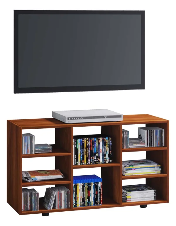 Fetino TV Tisch 8 Ablagen Nussbaum dekor.