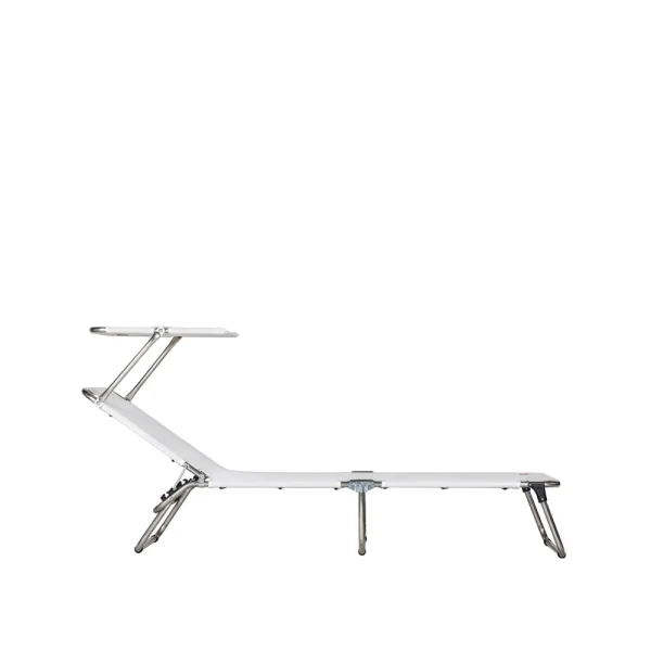 Fiam Amigo Top Sonnenliege Stoff Textaline white-Sonnendach