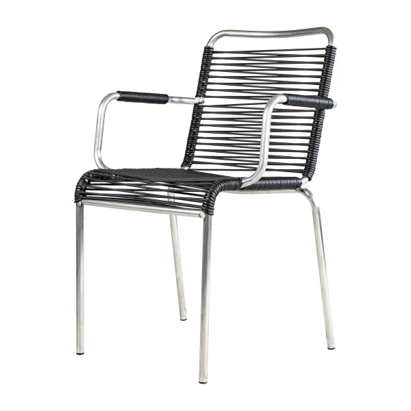 Fiam Mya Armlehnenstuhl Aluminium Black