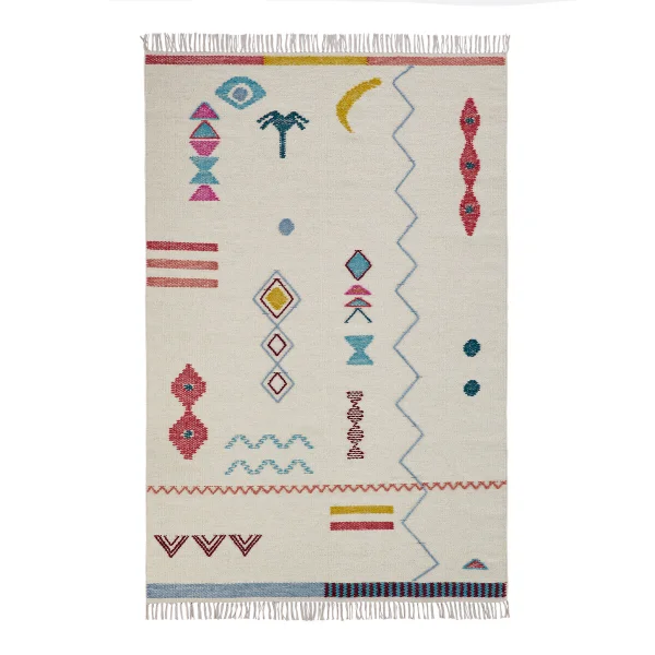 Flachgewebter Teppich Imani Aus Wolle