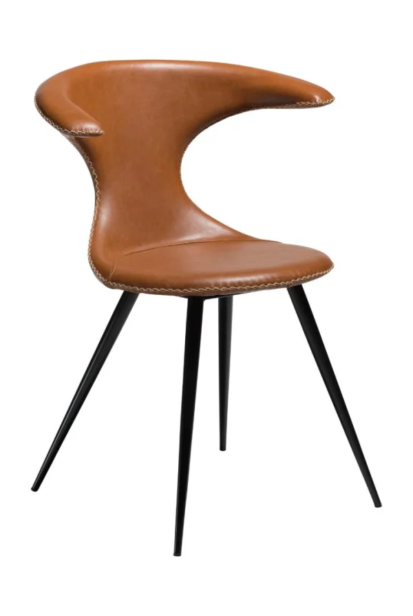 Flair Esszimmerstuhl PU-Kunstleder hellbraun.