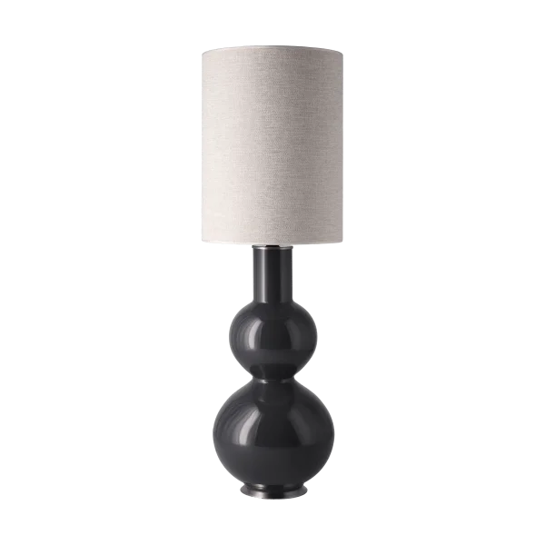 Flavia Lamps Augusta Tischleuchte grauer Lampenfuß London Beige L