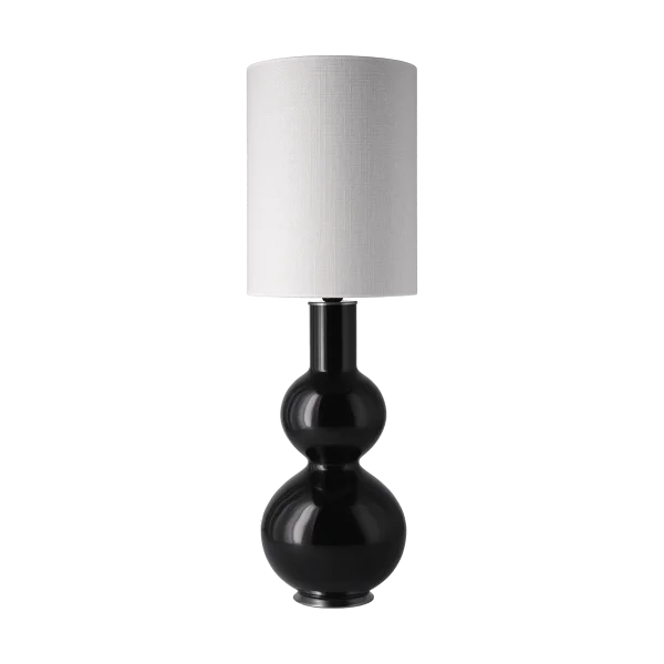 Flavia Lamps Augusta Tischleuchte schwarzer Lampenfuß Babel Beige L